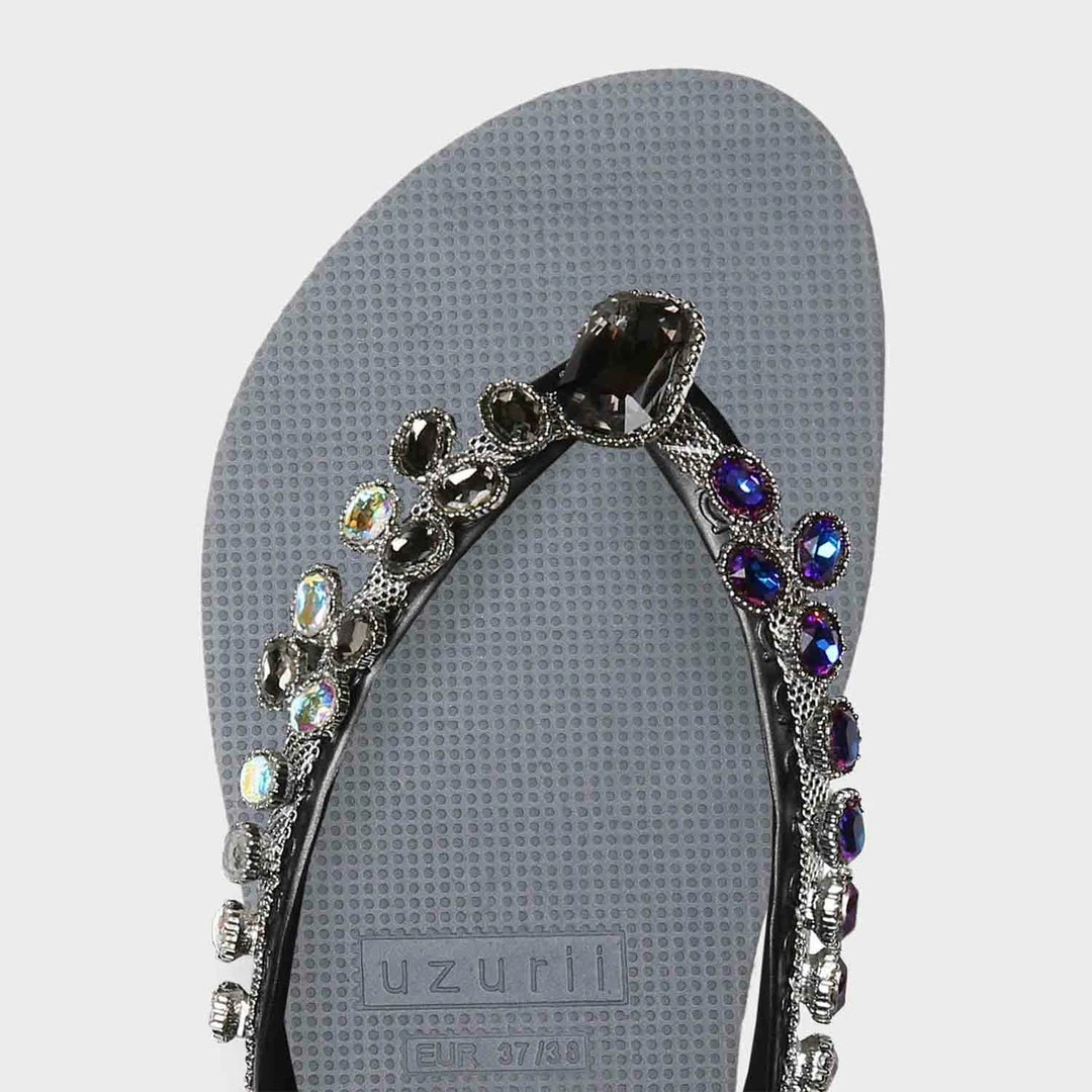 UZURII ILLUSION BLUE SILVER SLIDE