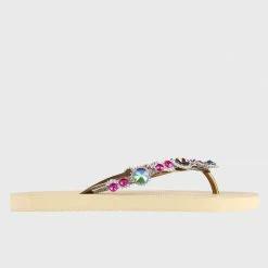 UZURII Colorful Marilyn Embellished Flip Flop