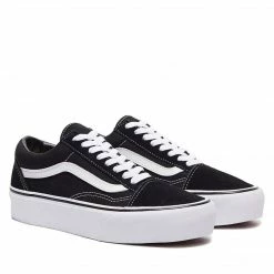 Como Store VANS OLD SKOOL BLACK / WHITE PLATFORM Women