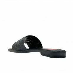 LOVE MOSCHINO HEART BLACK SLIDE