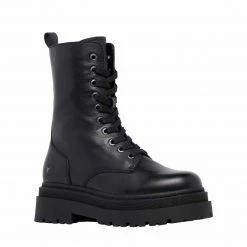 WINDSOR SMITH PAYBACK BLACK LEATHER BOOT