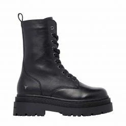 WINDSOR SMITH PAYBACK BLACK LEATHER BOOT